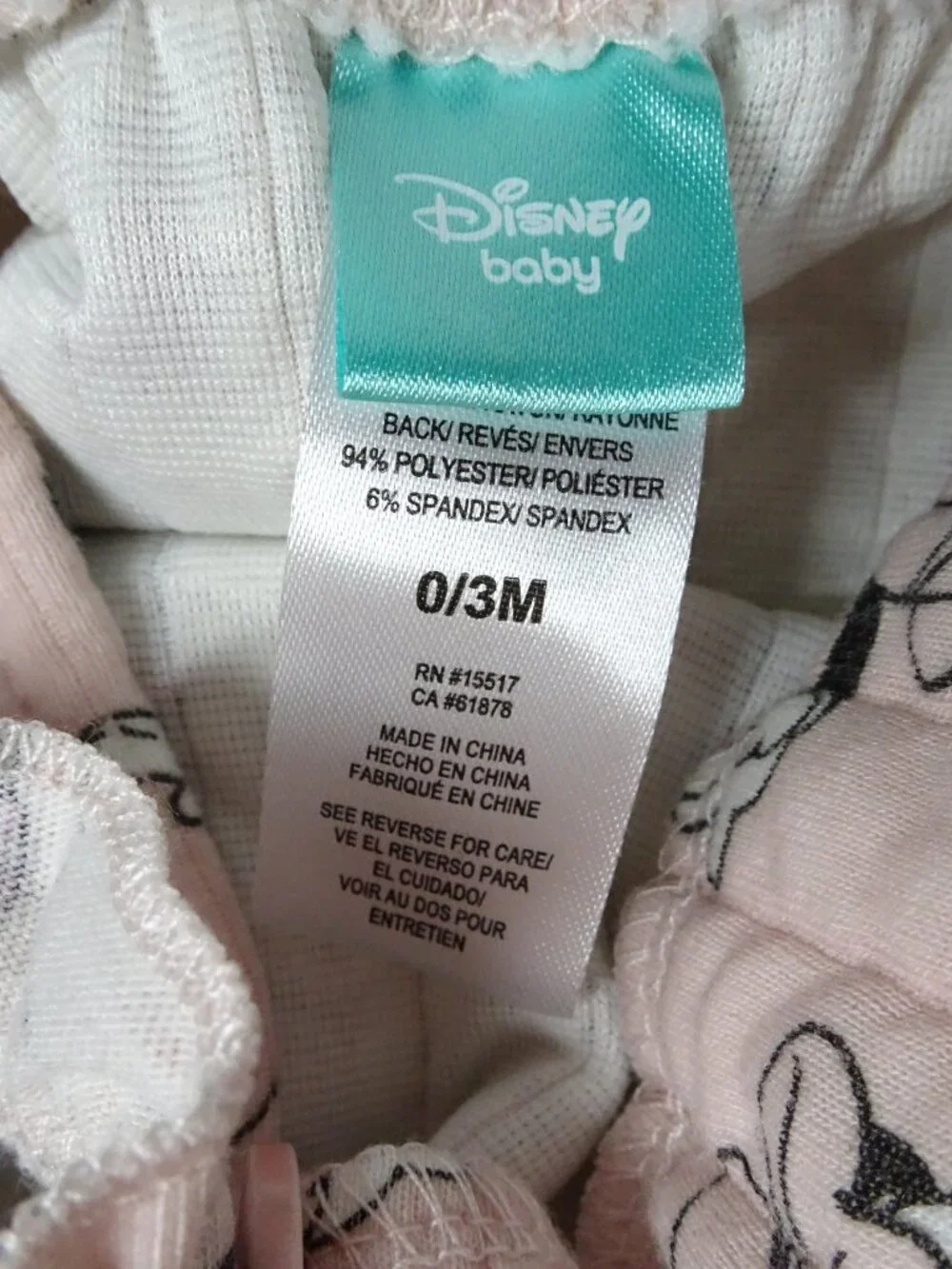 Disney Baby Girl Minnie Mouse 2 Piece Set Size 0-3 months